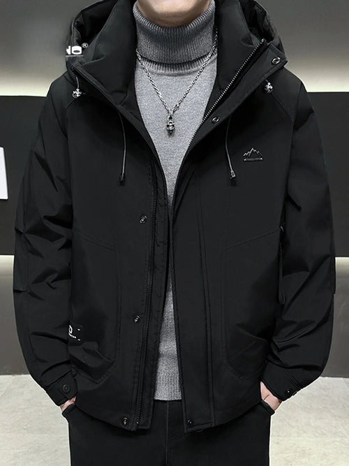 Casual Men's down Jaet Large Size Winter New Youth Hooded Outerwear Breathable Windproof Warm Faionable Urban Sle